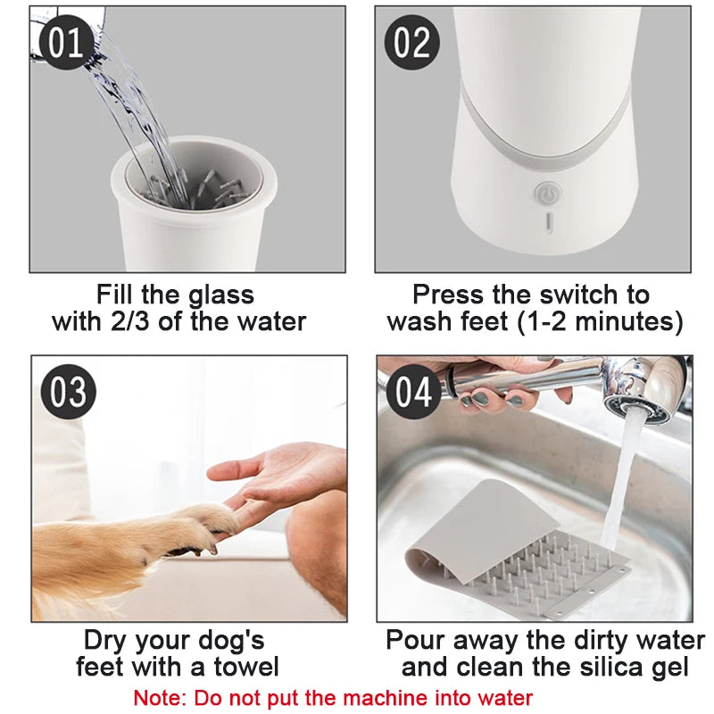 Pet electric foot washer